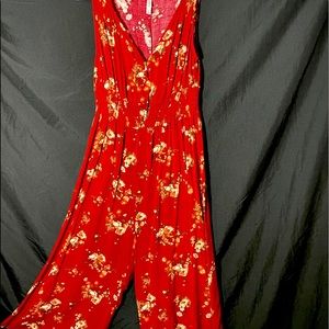 Cute xhiliration pantsuit floral sleeveless spring sz s